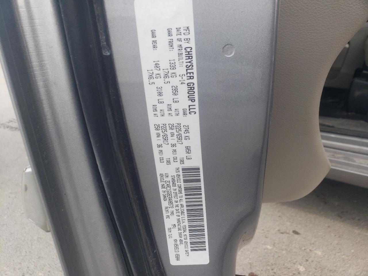 2014 Chrysler Town & Country Limited VIN: 2C4RC1GG6ER408572 Lot: 92791495