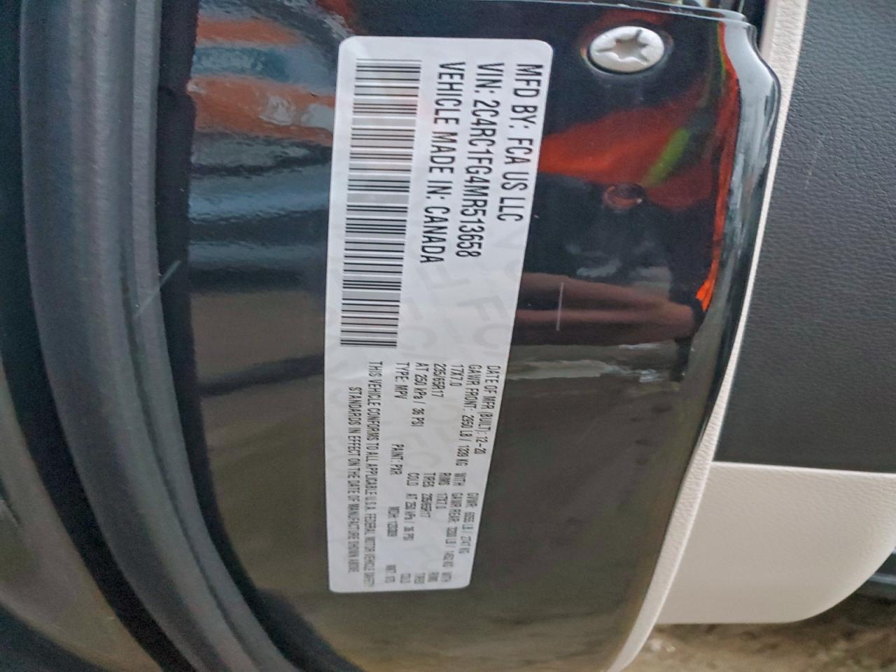 2021 Chrysler Pacifica Touring VIN: 2C4RC1FG4MR513658 Lot: 94228455