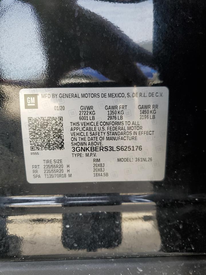 2020 Chevrolet Blazer Rs VIN: 3GNKBERS3LS625176 Lot: 92730795