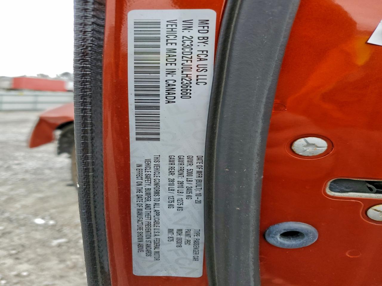 2020 Dodge Challenger R/T Scat Pack VIN: 2C3CDZFJ0LH236660 Lot: 94526975