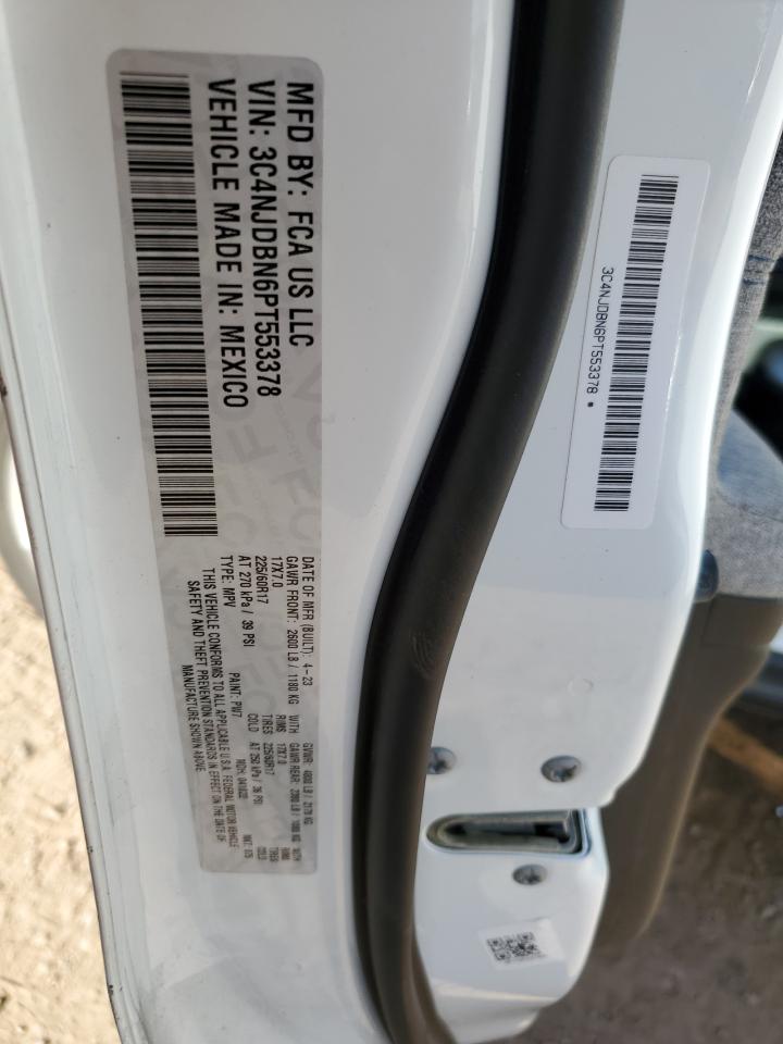 2023 Jeep Compass Latitude VIN: 3C4NJDBN6PT553378 Lot: 92934585