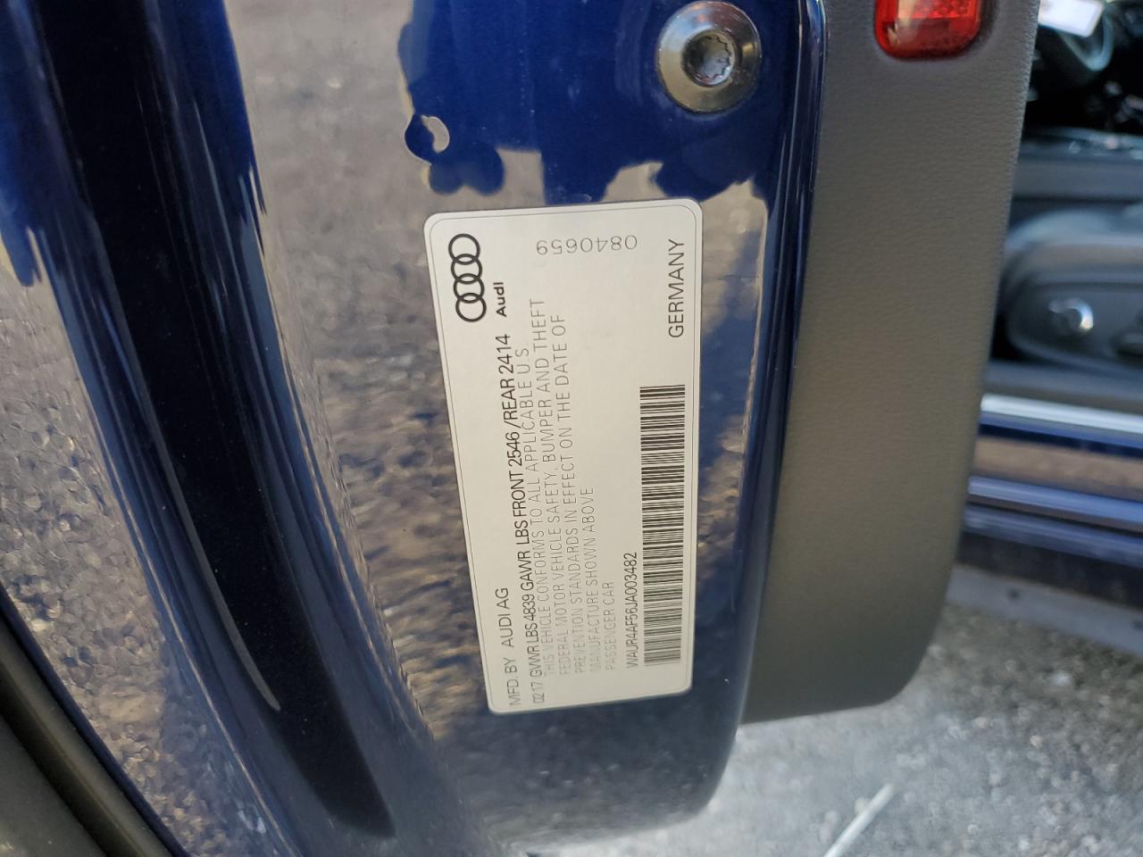 2018 Audi S5 Prestige VIN: WAUR4AF56JA003482 Lot: 91630085