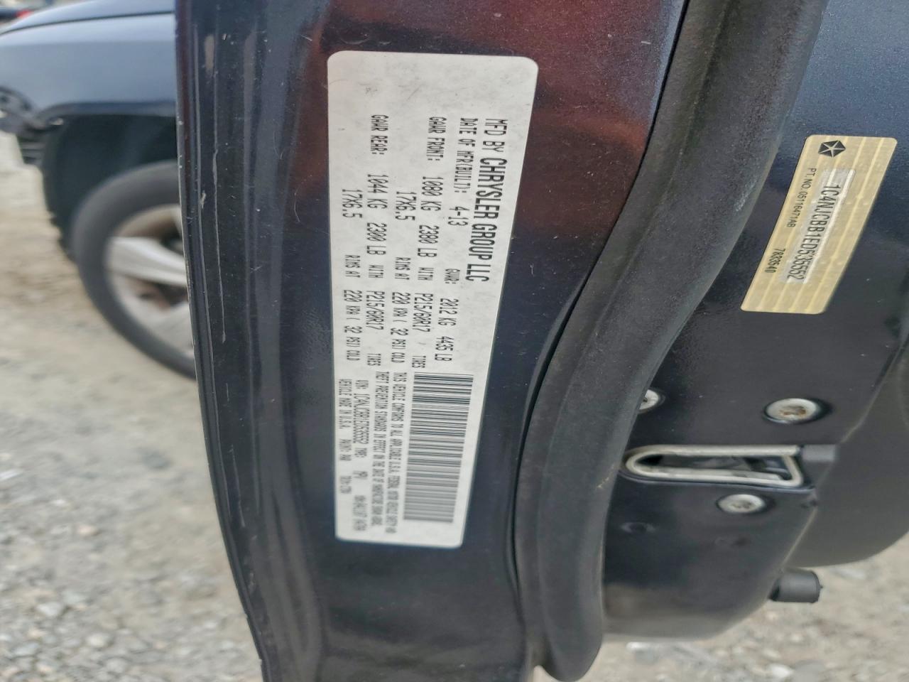 2014 Jeep Compass Sport VIN: 1C4NJCBB1ED535552 Lot: 92982155