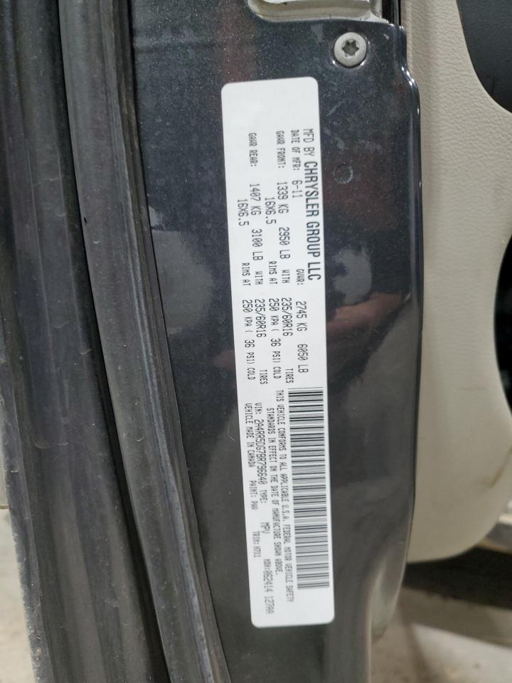 2011 Chrysler Town & Country Touring VIN: 2A4RR5DG7BR796640 Lot: 92351505