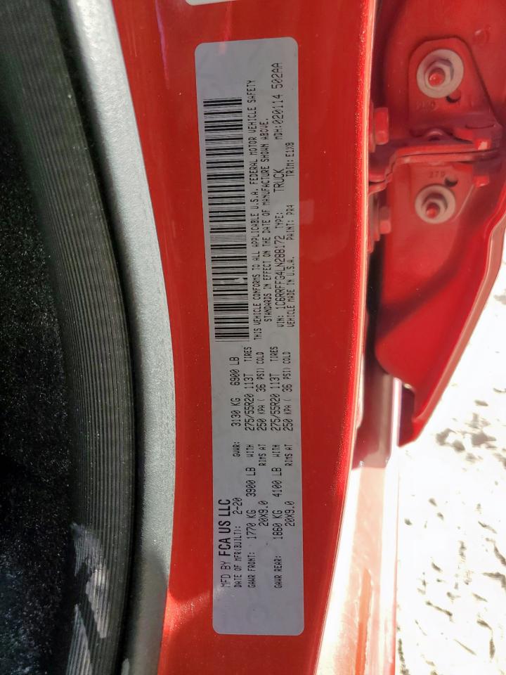 2020 Ram 1500 Big Horn/Lone Star VIN: 1C6RRFFG4LN288172 Lot: 92587635