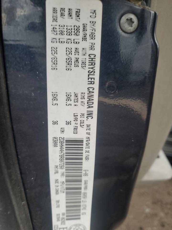 2008 Dodge Grand Caravan Se VIN: 2D8HN44H78R807260 Lot: 91979755