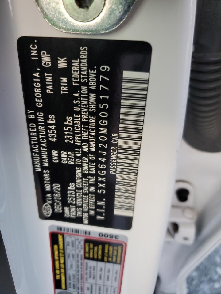 2021 Kia K5 Gt Line VIN: 5XXG64J20MG051779 Lot: 91062905