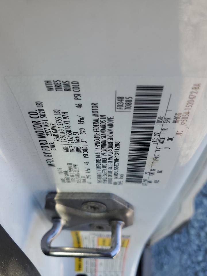 2017 Ford Transit Connect Delivery Van VIN: NM0LS6E78H1311288 Lot: 91811695