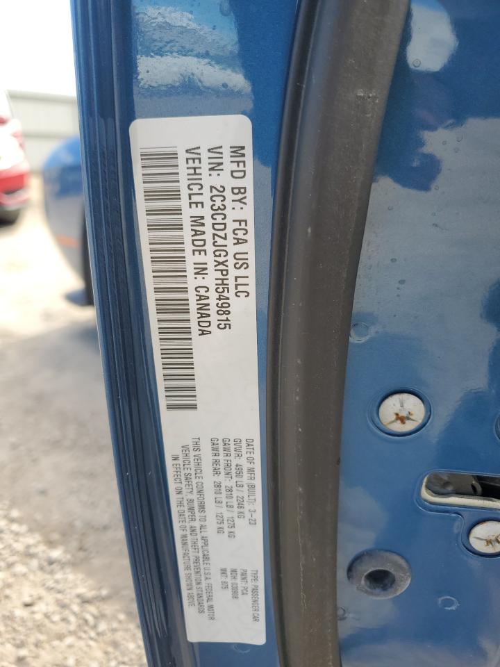 2023 Dodge Challenger Gt VIN: 2C3CDZJGXPH549815 Lot: 90380985