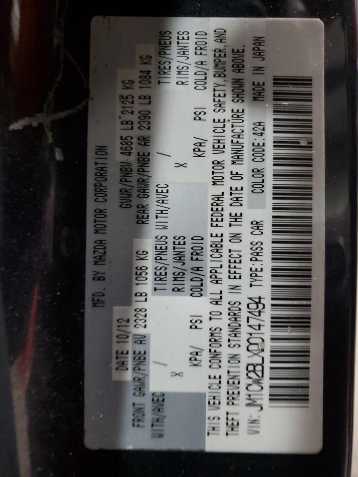 2013 Mazda 5 VIN: JM1CW2BLXD0147494 Lot: 93547985