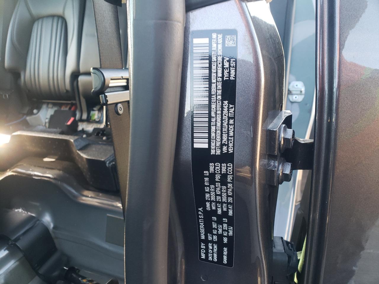 2018 Maserati Levante VIN: ZN661XUA0JX284431 Lot: 93081455