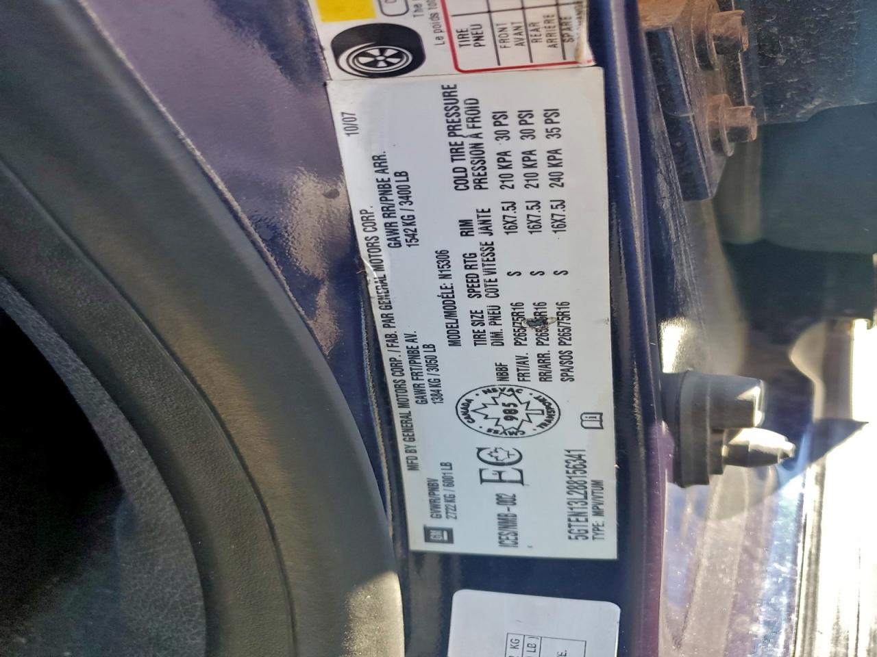 2008 Hummer H3 Alpha VIN: 5GTEN13L288156341 Lot: 94309715