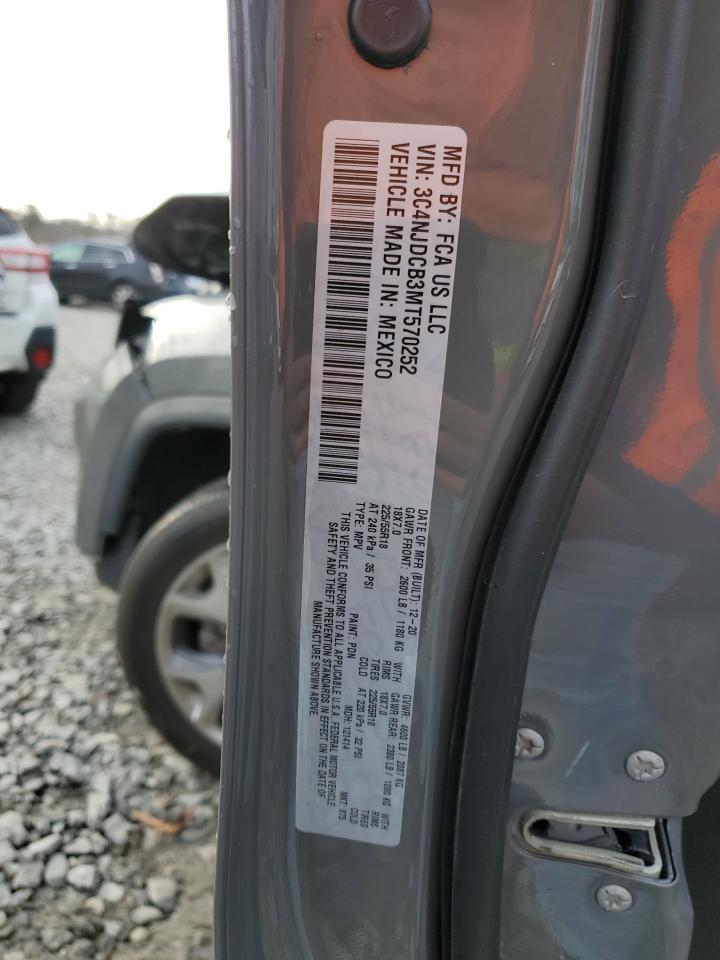 2021 Jeep Compass Limited VIN: 3C4NJDCB3MT570252 Lot: 92884895