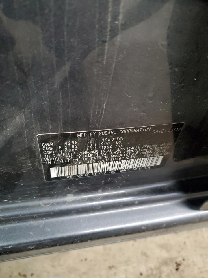 2017 Subaru Impreza Premium Plus VIN: 4S3GKAD68H3619940 Lot: 91145615