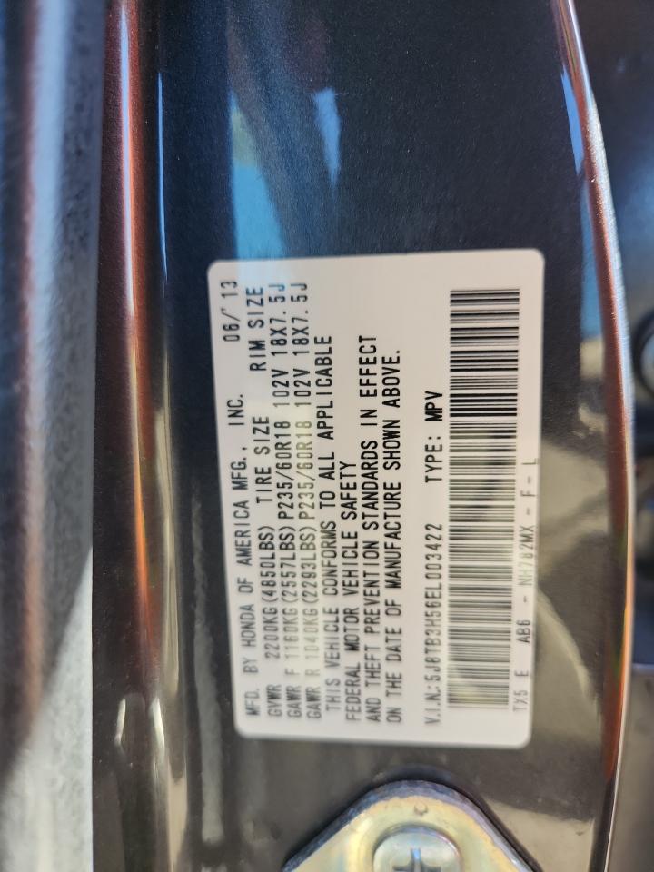 2014 Acura Rdx Technology VIN: 5J8TB3H56EL003422 Lot: 91145925