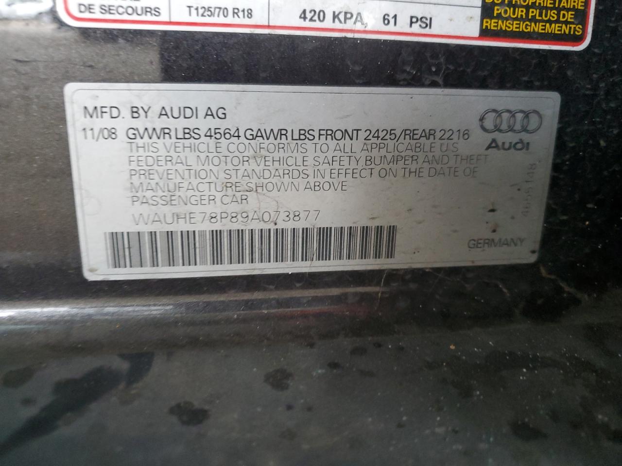 Фото: WAUHE78P89A073877