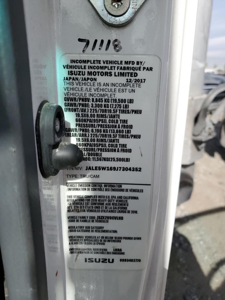 2018 Isuzu Nrr VIN: JALE5W169J7304352 Lot: 92488575