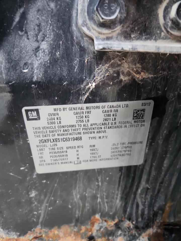 2012 GMC Terrain Slt VIN: 2GKFLXE51C6319468 Lot: 93417675