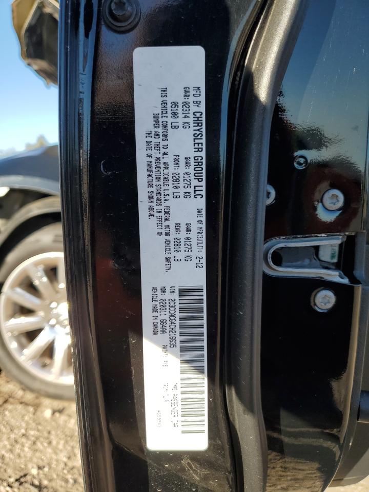 2012 Chrysler 300 Limited VIN: 2C3CCACG4CH216635 Lot: 91197765