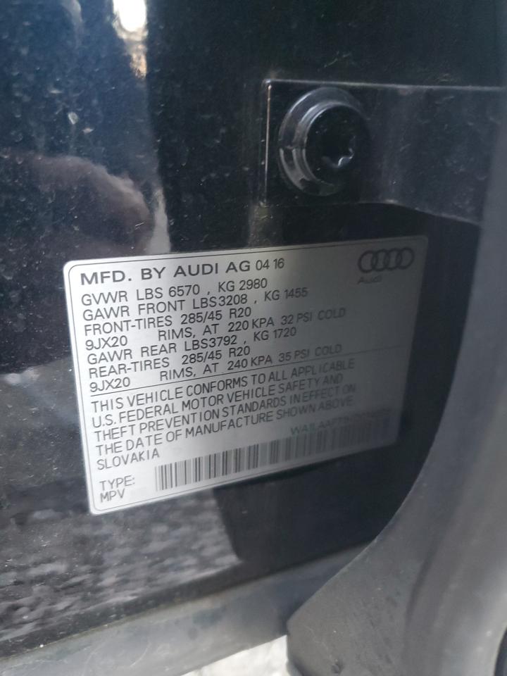 2017 Audi Q7 Premium Plus VIN: WA1LAAF71HD014668 Lot: 92687525