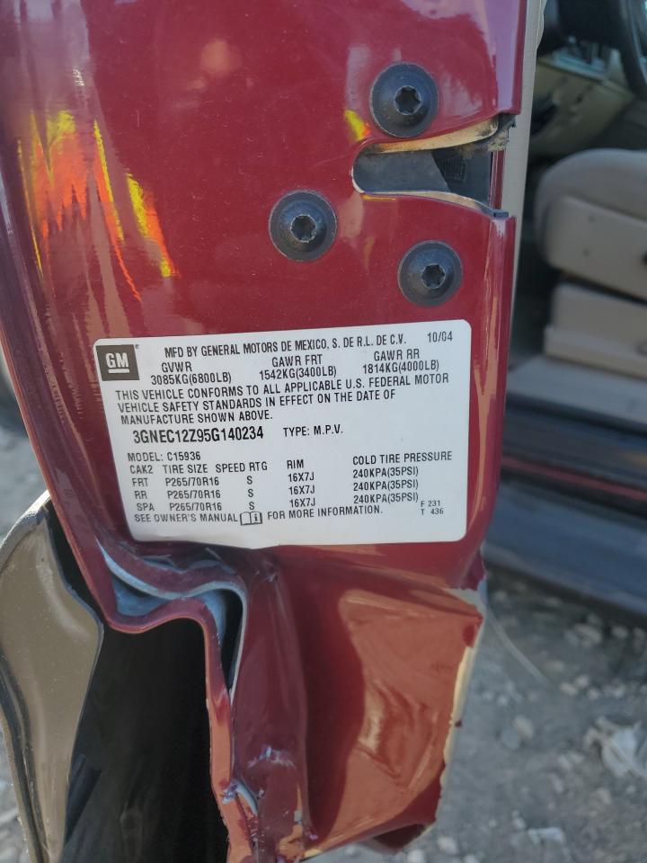 2005 Chevrolet Avalanche C1500 VIN: 3GNEC12Z95G140234 Lot: 91448395