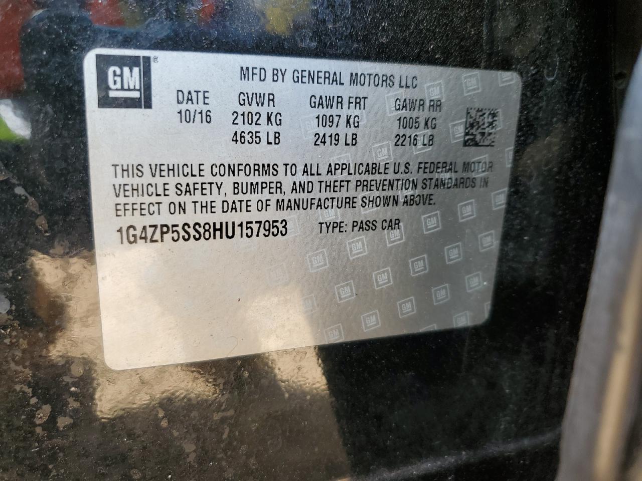 2017 Buick Lacrosse Essence VIN: 1G4ZP5SS8HU157953 Lot: 93032805