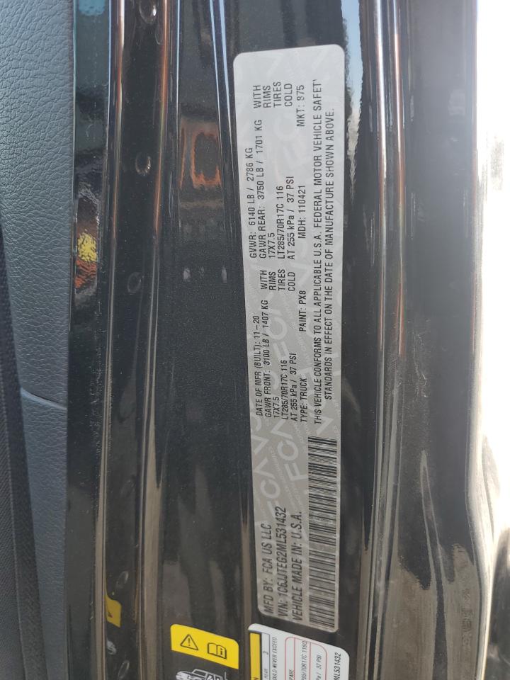 2021 Jeep Gladiator Mojave VIN: 1C6JJTEG2ML531432 Lot: 91243375