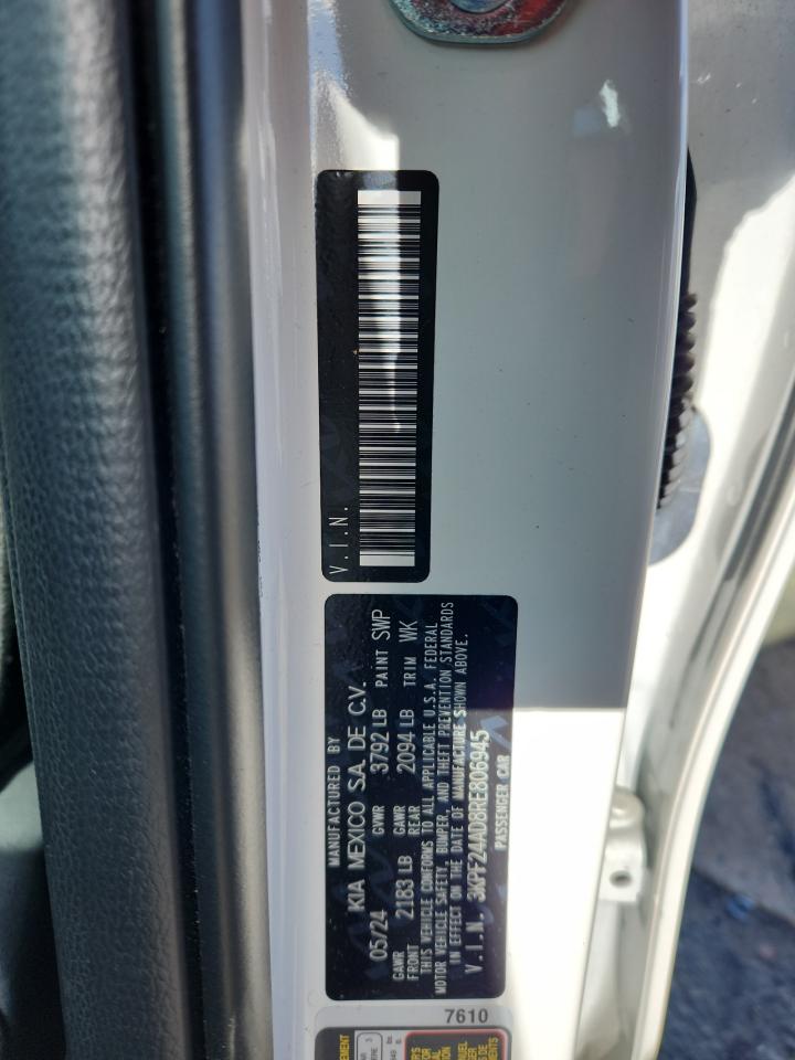 2024 Kia Forte Lx VIN: 3KPF24AD8RE806945 Lot: 92815645