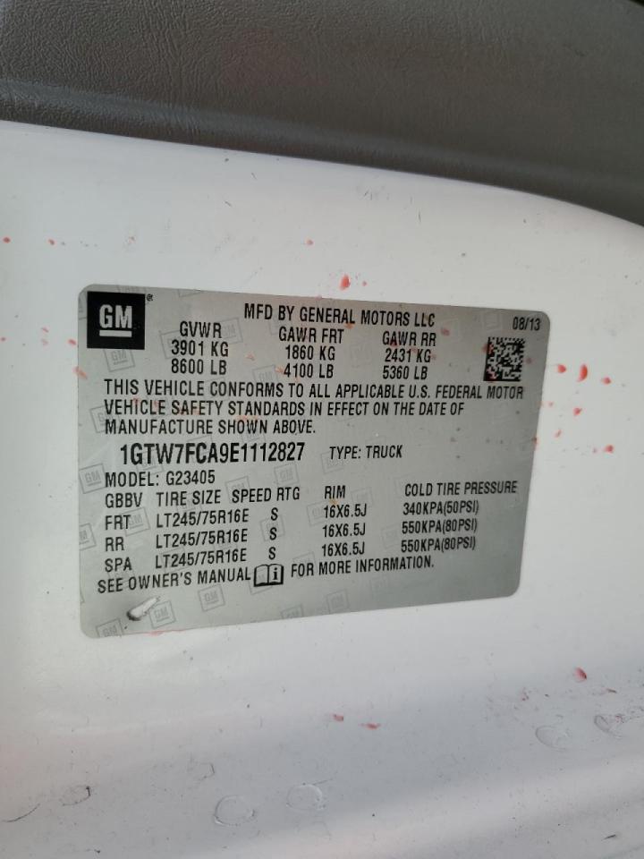 2014 GMC Savana G2500 VIN: 1GTW7FCA9E1112827 Lot: 91777205