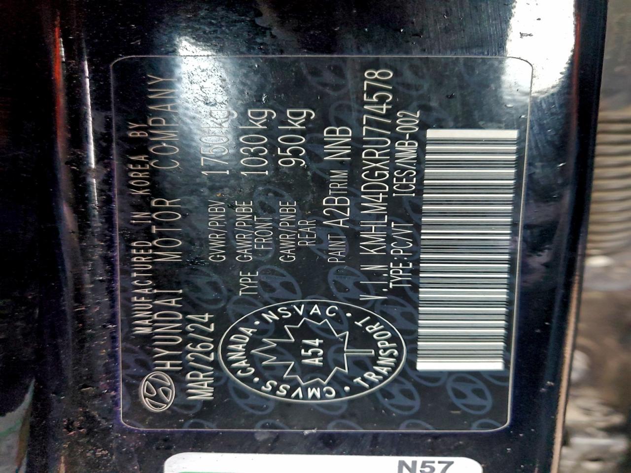 2024 Hyundai Elantra Sel VIN: KMHLM4DGXRU774578 Lot: 93491085