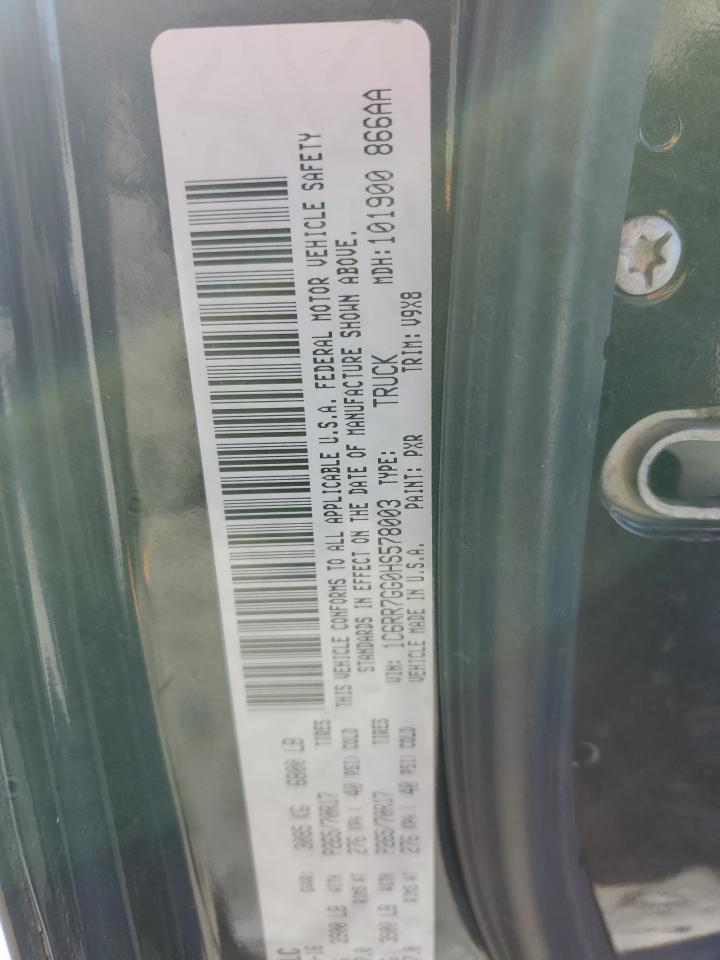 2017 Ram 1500 Slt VIN: 1C6RR7GG0HS578003 Lot: 91775175