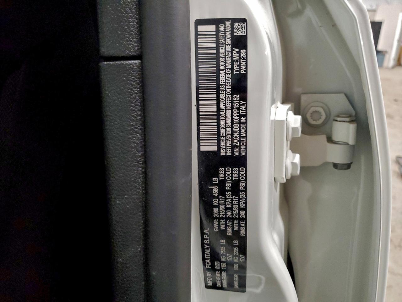 2023 Jeep Renegade Latitude VIN: ZACNJDB10PPP15152 Lot: 93147855