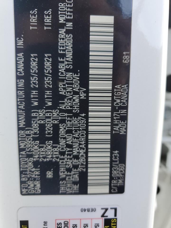 2024 Lexus Rx 500H F Sport VIN: 2T2BCMEA4RC010974 Lot: 92345765