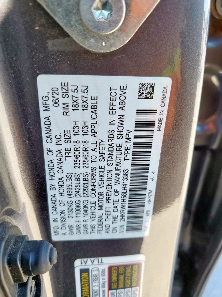 2020 Honda Cr-V Ex VIN: 2HKRW1H58LH413383 Lot: 91044705