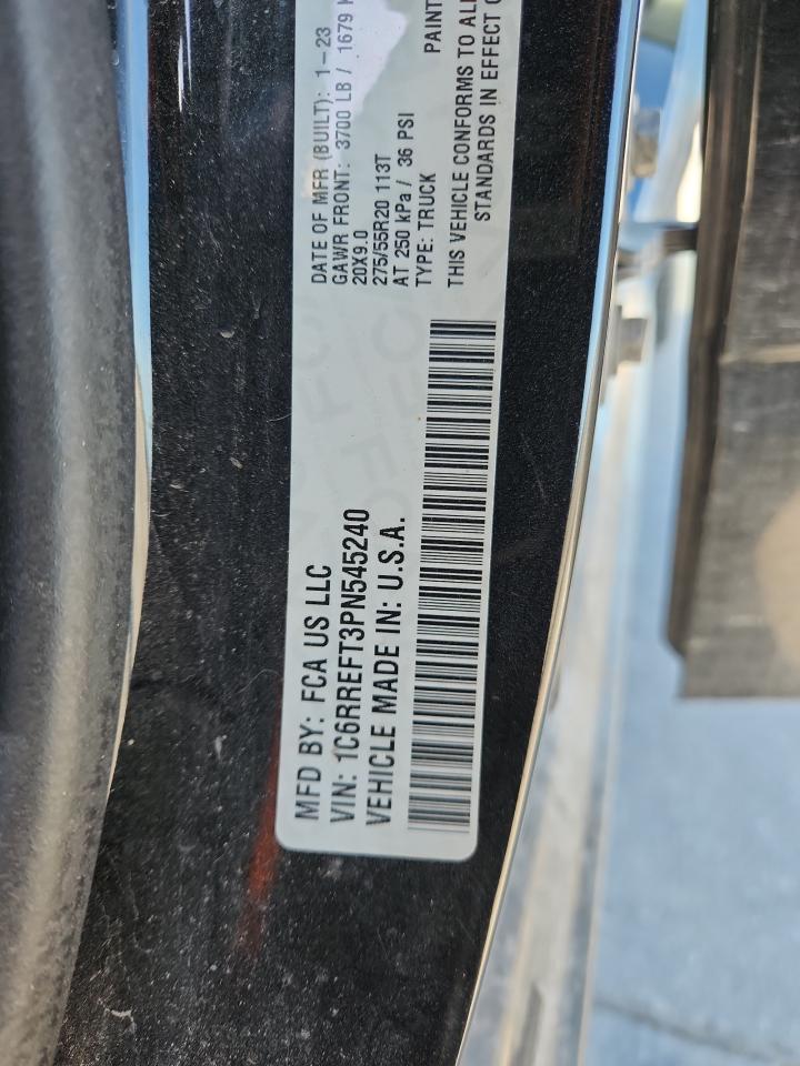 2023 Ram 1500 Big Horn/Lone Star VIN: 1C6RREFT3PN545240 Lot: 93312785