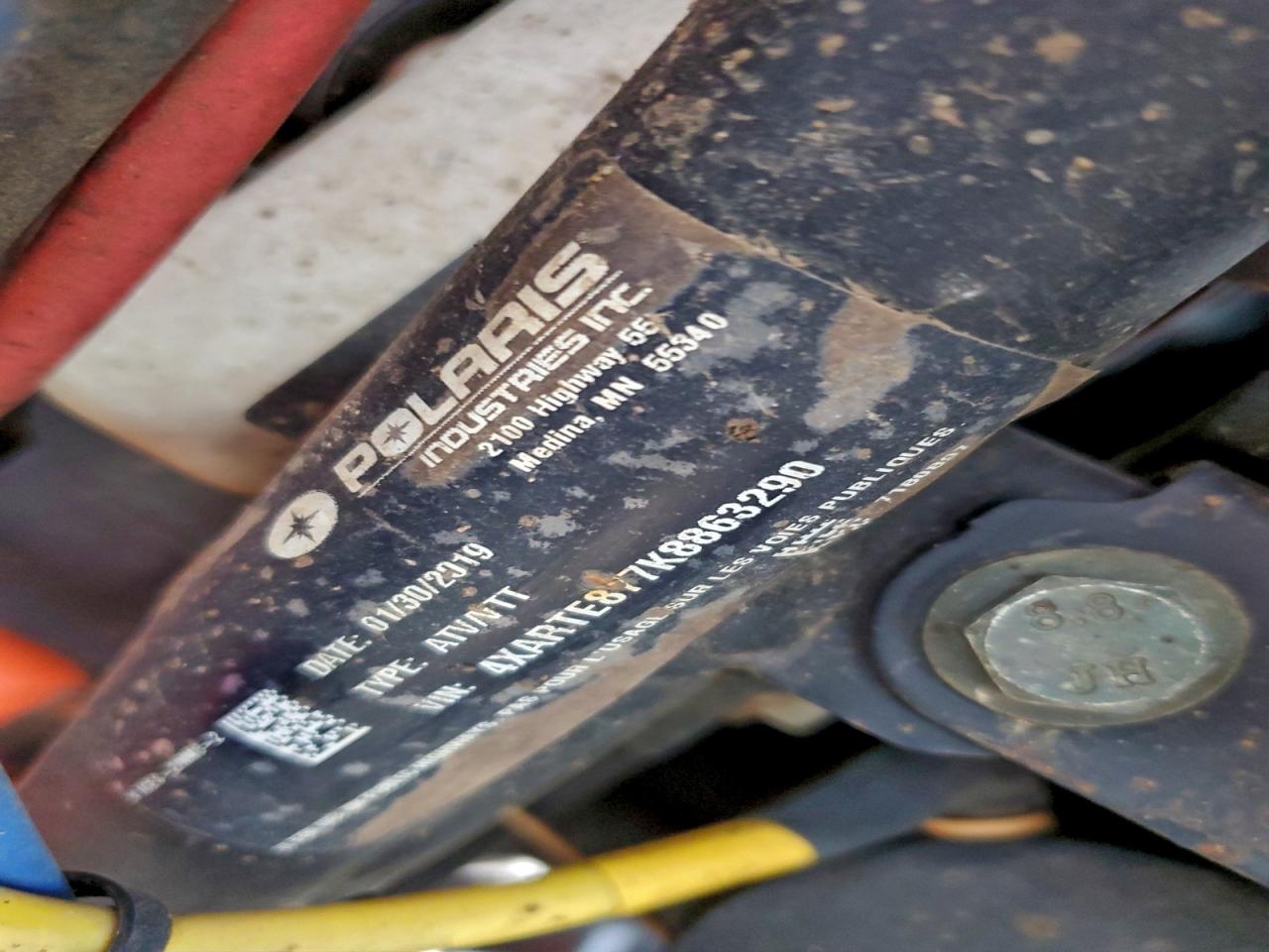 2019 Polaris Ranger Xp 900 Eps VIN: 4XARTE877K8863290 Lot: 93538175