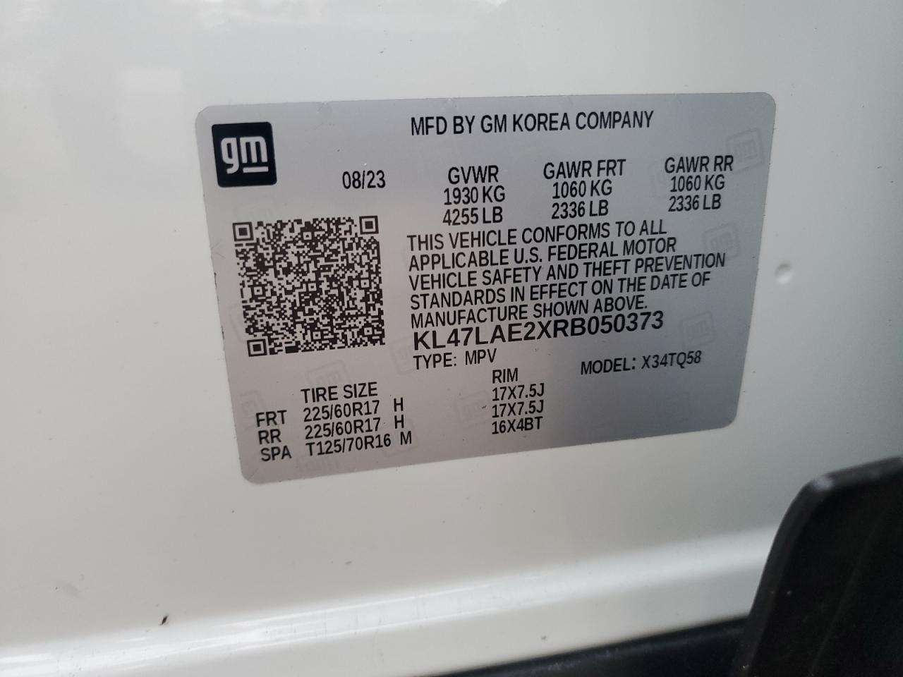 2024 Buick Envista Preferred VIN: KL47LAE2XRB050373 Lot: 90038135