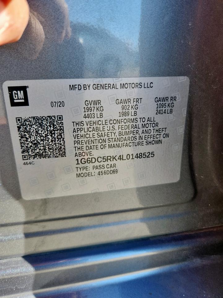 2020 Cadillac Ct4 Sport VIN: 1G6DC5RK4L0148525 Lot: 92251045