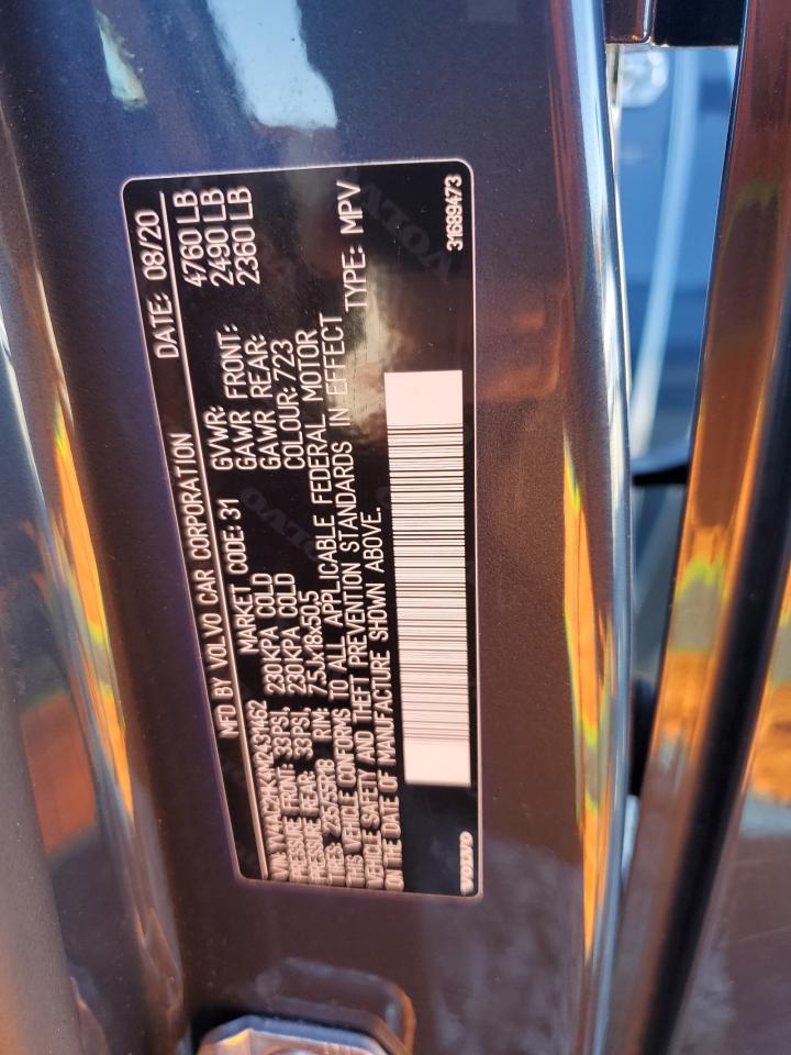 2021 Volvo Xc40 T4 Momentum VIN: YV4AC2HK4M2431462 Lot: 91452765