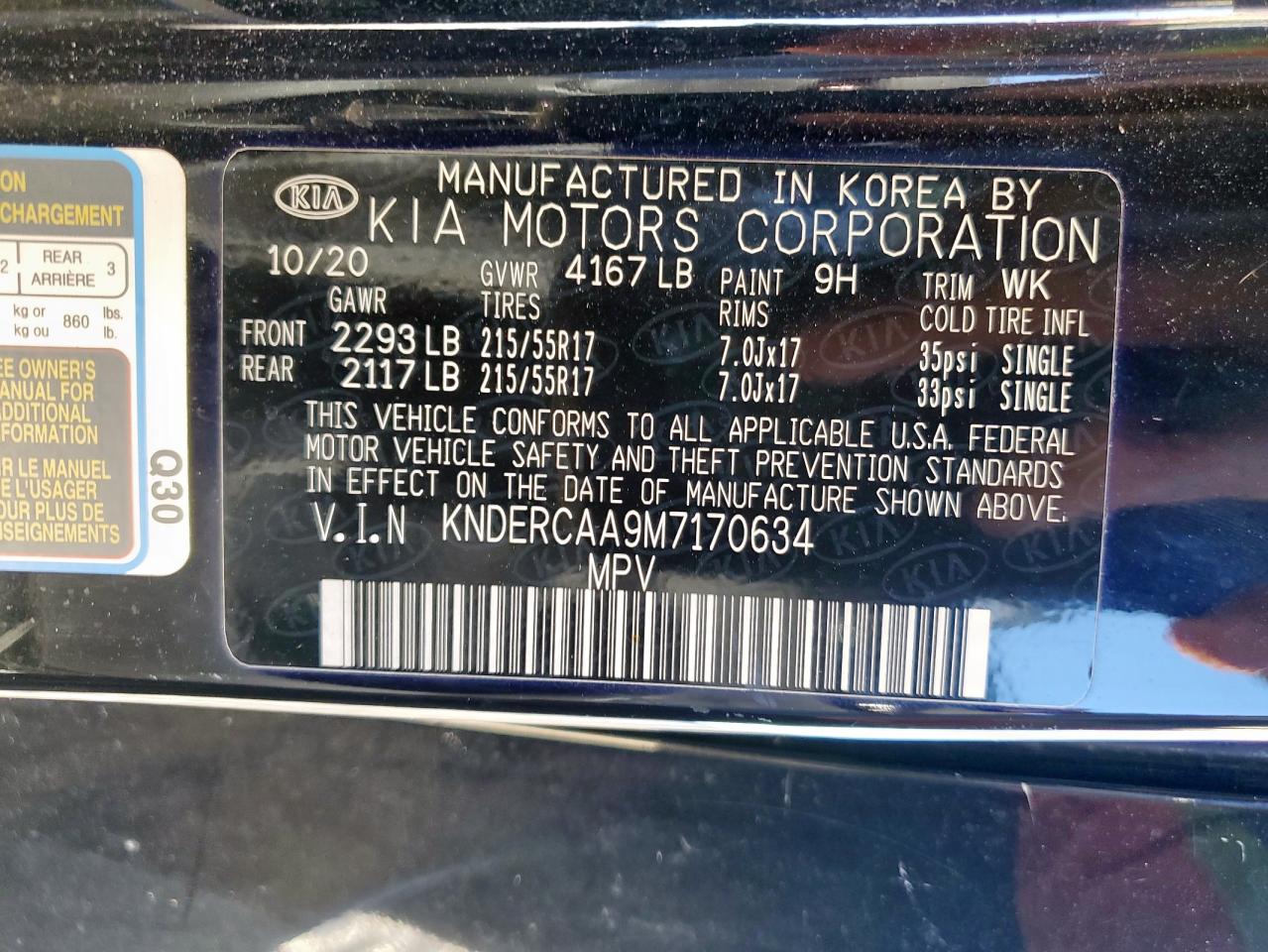 2021 Kia Seltos Ex VIN: KNDERCAA9M7170634 Lot: 91400775