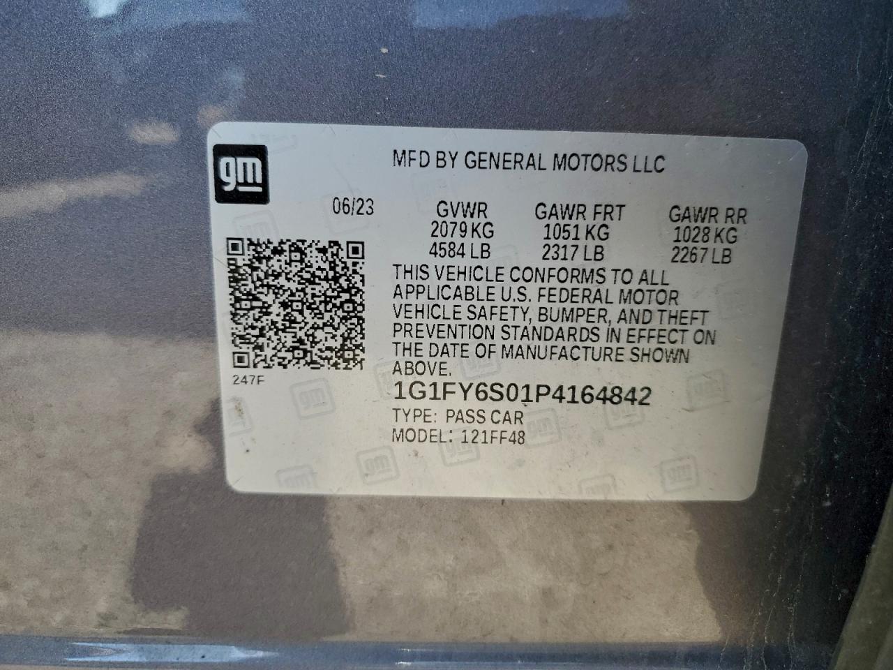 2023 Chevrolet Bolt Euv Lt VIN: 1G1FY6S01P4164842 Lot: 93613665