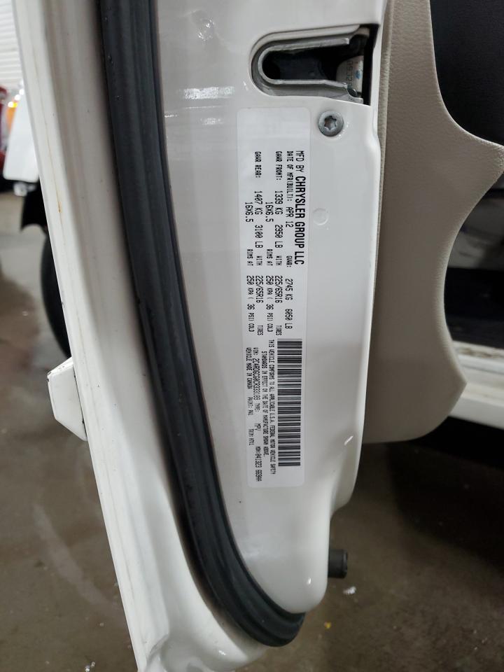 2012 Dodge Grand Caravan Sxt VIN: 2C4RDGCG0CR333189 Lot: 93737275