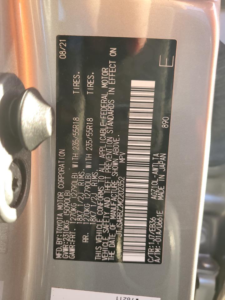 2021 Lexus Nx 300 Base VIN: JTJSARBZ2M2202352 Lot: 92055335