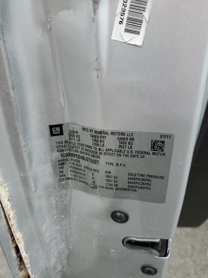 2011 GMC Acadia Sle VIN: 1GKKRPED4BJ275827 Lot: 91669965