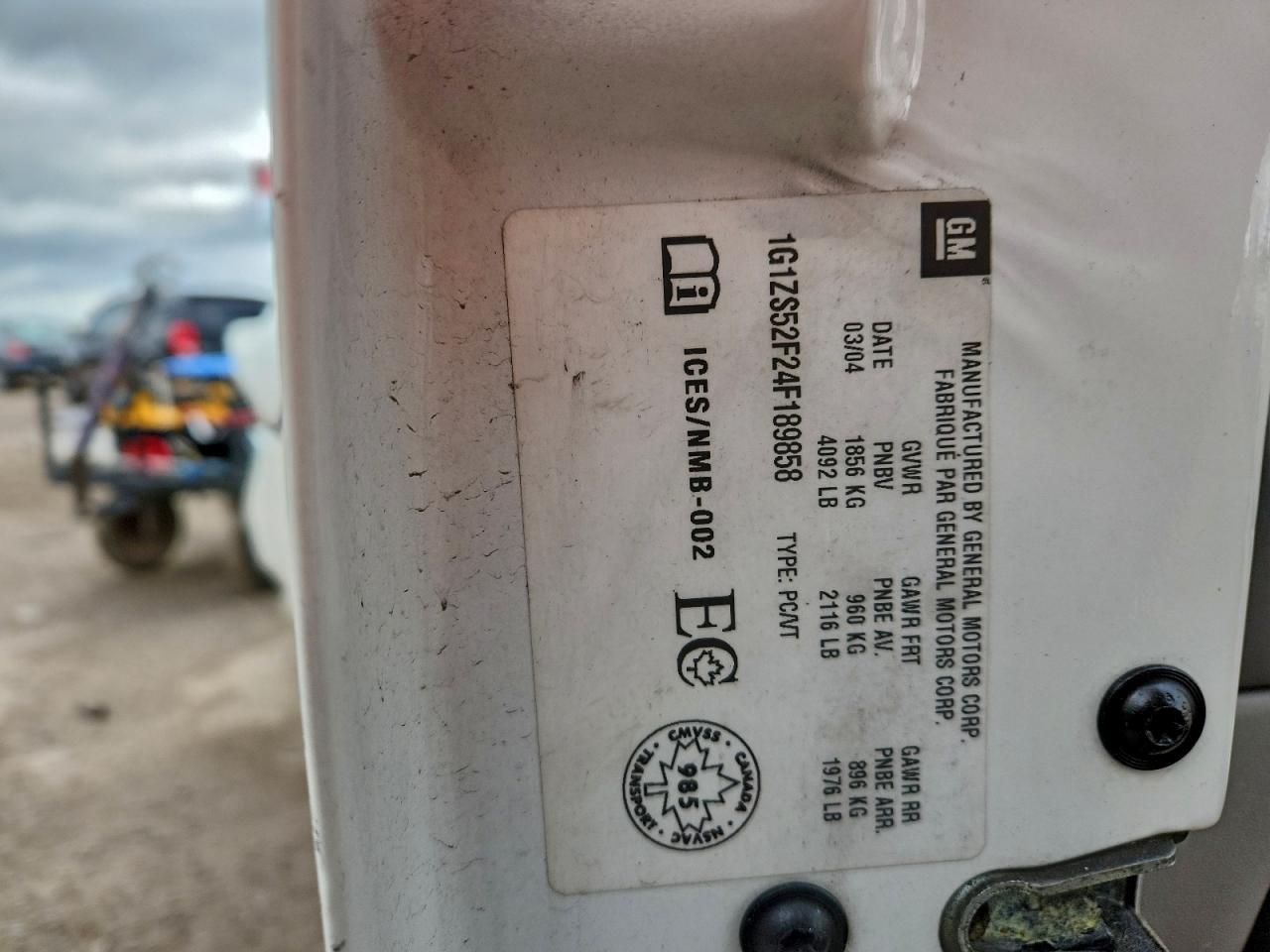 2004 Chevrolet Malibu VIN: 1G1ZS52F24F189858 Lot: 94064945