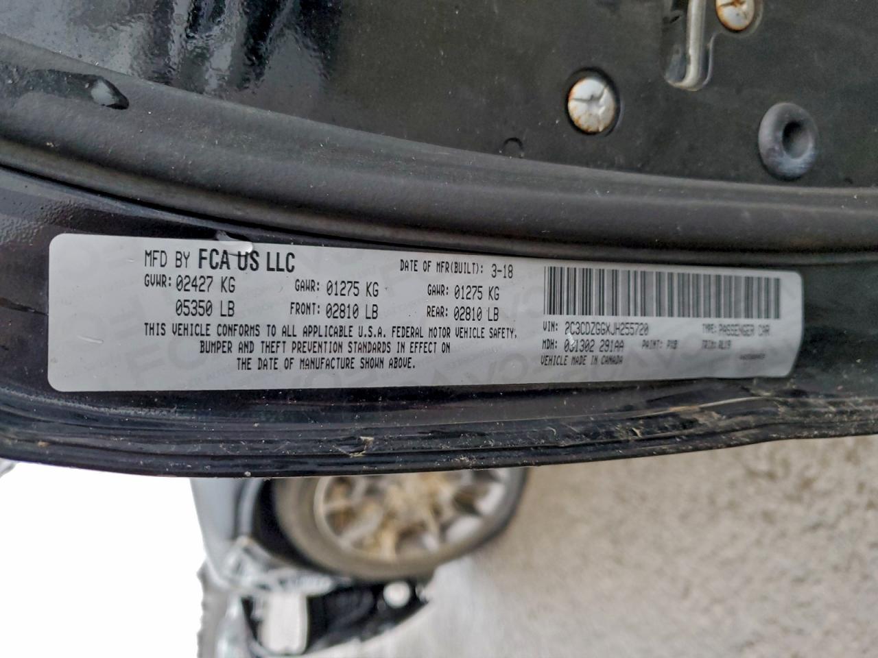 2018 Dodge Challenger Gt VIN: 2C3CDZGGXJH255720 Lot: 92584605