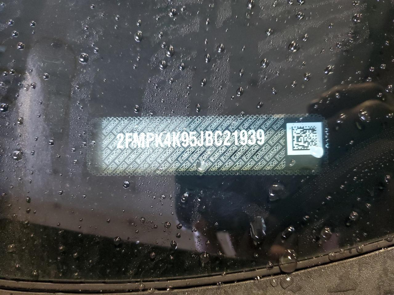 2018 Ford Edge Titanium VIN: 2FMPK4K95JBC21939 Lot: 93370105