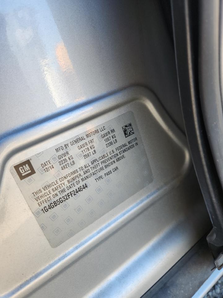 2015 Buick Lacrosse VIN: 1G4GB5G32FF244644 Lot: 91531955