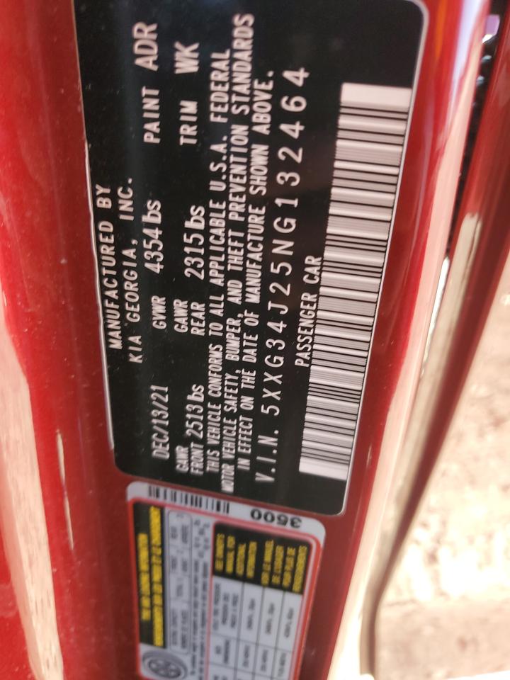 2022 Kia K5 Ex VIN: 5XXG34J25NG132464 Lot: 91843725