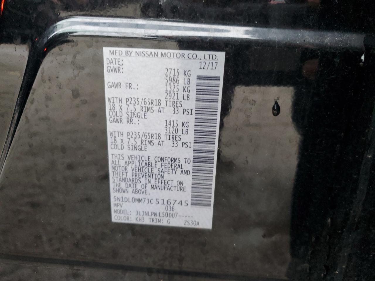 2018 Infiniti Qx60 VIN: 5N1DL0MM7JC516745 Lot: 91897755